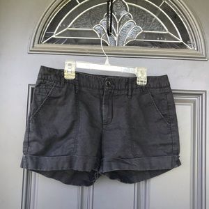Gap grey cuffed shorts linen